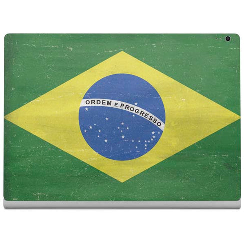 Brazil Flag Distressed Surface Book 2 15in Skin